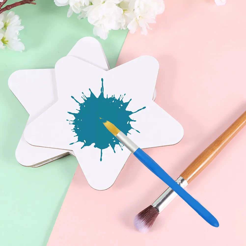 

10Pcs Blank Canvas Boards for Painting Star Heart Shaped Mini Oil Painting Supplies Acrylic Compatible Primed Canvas Panels