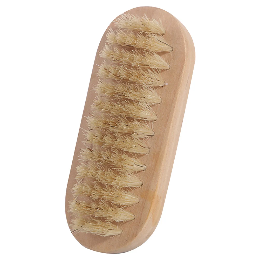 양면 손톱 청소 브러시 ​​작고 가벼운 내구성 나무 네일 브러시 매니큐어 페디큐어 네일 청소 도구