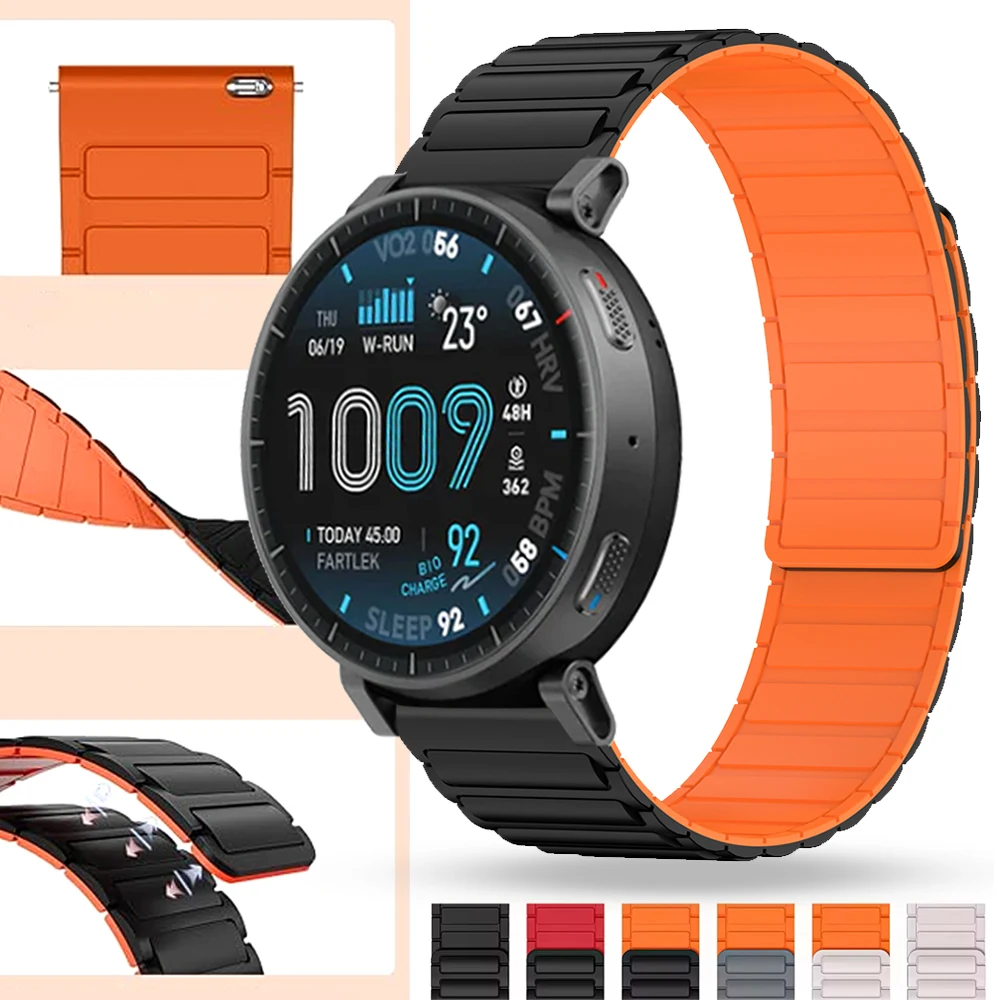 Magnetisches Silikonarmband für Huami Amazfit Active Max 48mm Sportarmband für AMAZFIT BALANCE 2 BIP 6 5 GTR 4 3 2 2e 22mm Armband