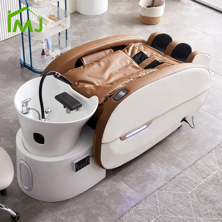 

Modern Salon Hair Wash Nursing Massage Electric Spa Head Water Therapy Shampoo Bed