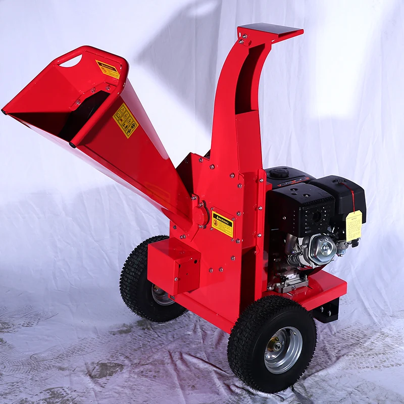 Customized Easy Transport Wood Chipper Petrol Engine Fast Shredding Machine For Garden Yard And Farm Operations