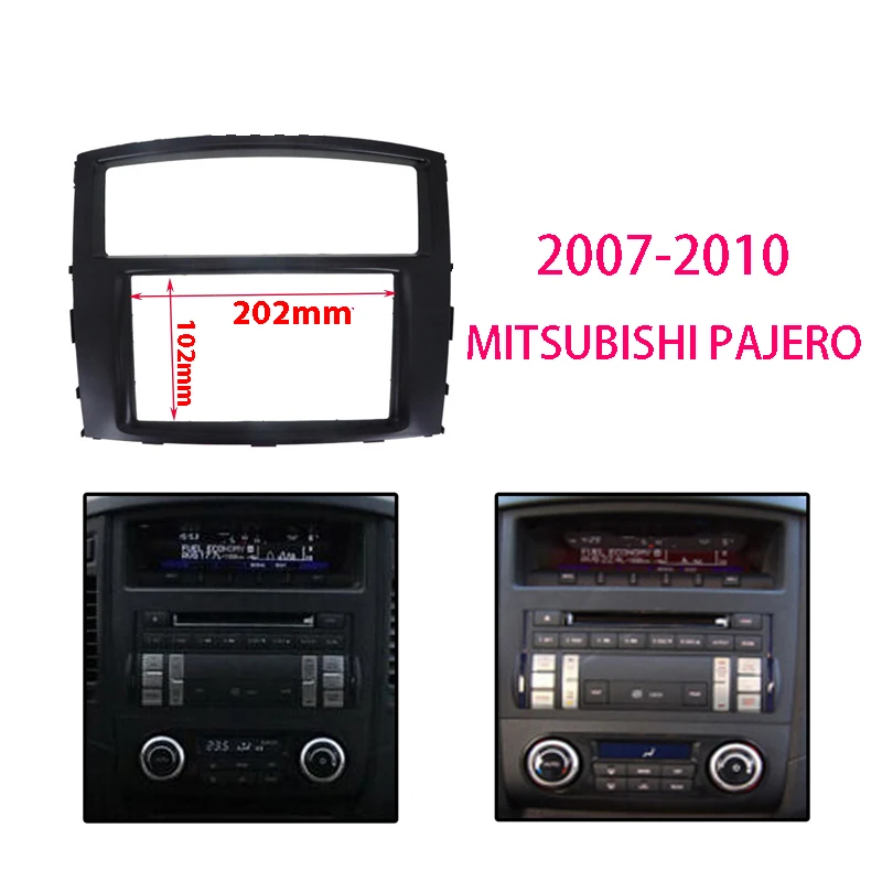 

7INCH Car Radio Fascias For Mitsubishi Pajero 2007-2010 2 Din DVD Stereo Panel Dashboard Refitting Installation Frame