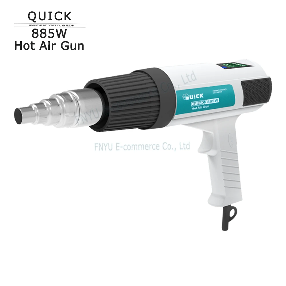 

Hot Air Gun QUICK 885W Handheld Hot Air Rework Station 1800W Temperature Calibration for Desoldering Welding Repair Work