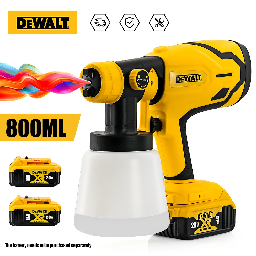 Dewalt Airbrush Brushless Electric Spray Gun Lightweight Paint Sprayer Uniform Spray for Home Improvement And DIY Projects