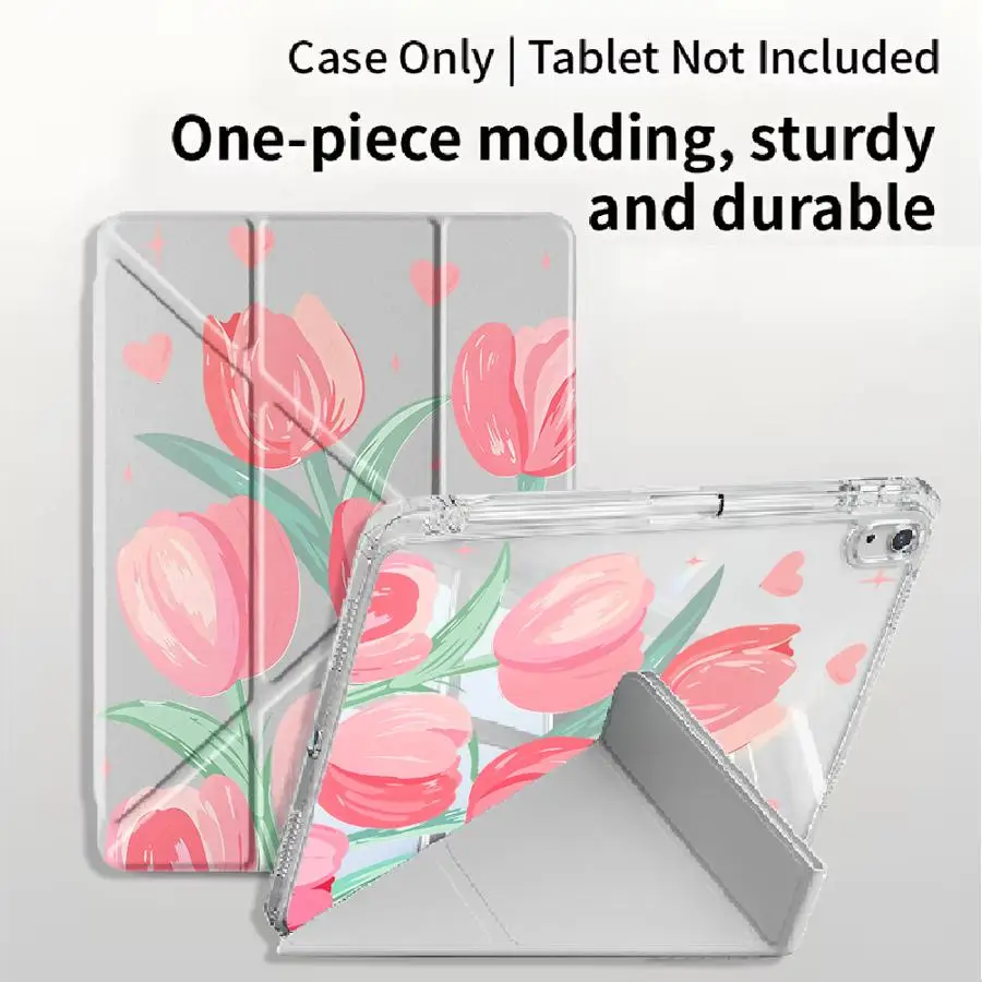 capa-suporte-rosa-tulipa-para-tablet-ipad-pro-2025-air-4-5-m3-m2-m4-11-polegadas-mini-6-7-11ª-10ª-9ª-8ª-7ª-129-polegadas-y-fold