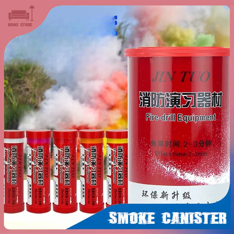 

1min/3min Multiple Colors Fire Emergency Fire Drill Smoke Canister Prop Photography Fog Making Effects Outdoor Atmosphere Props