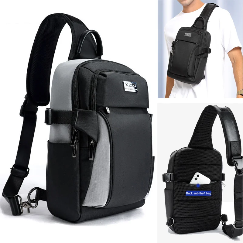 Men's Multifunction Large Capacity Shoulder Bag New Casual Travel Sports Chest Bags Fashion Crossbody Pack For Male Female Women