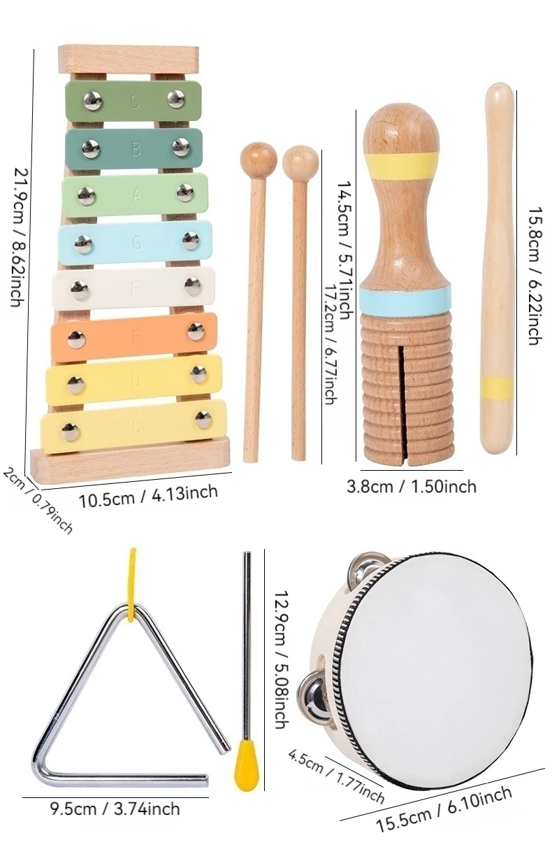 Juguete Musical interactivo juguetes de madera instrumentos de percusión para niños juguetes educativos para edades temp