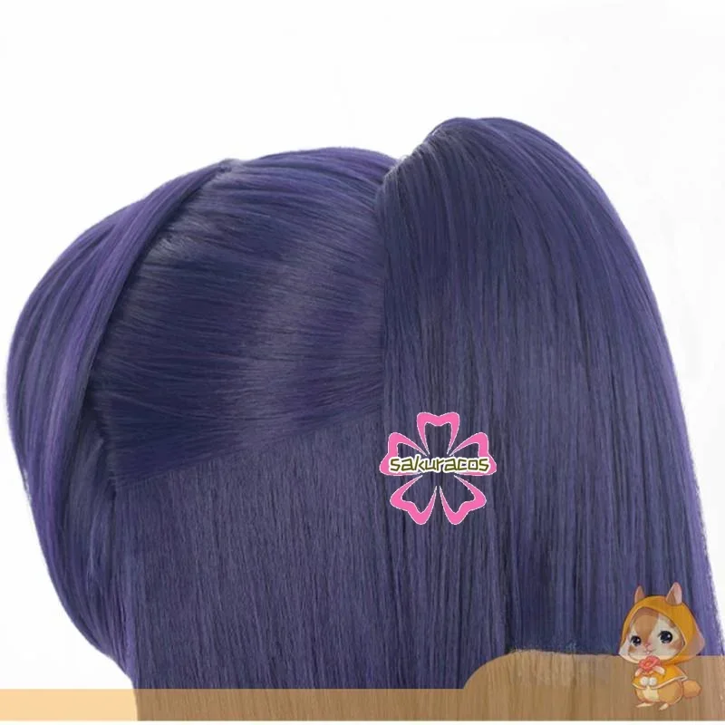 Hayase Yuuka Wig Game Blue Archive Cosplay Long Purple Wigs with Ponytail Heat Resistant Hair for Halloween Costume Role Play