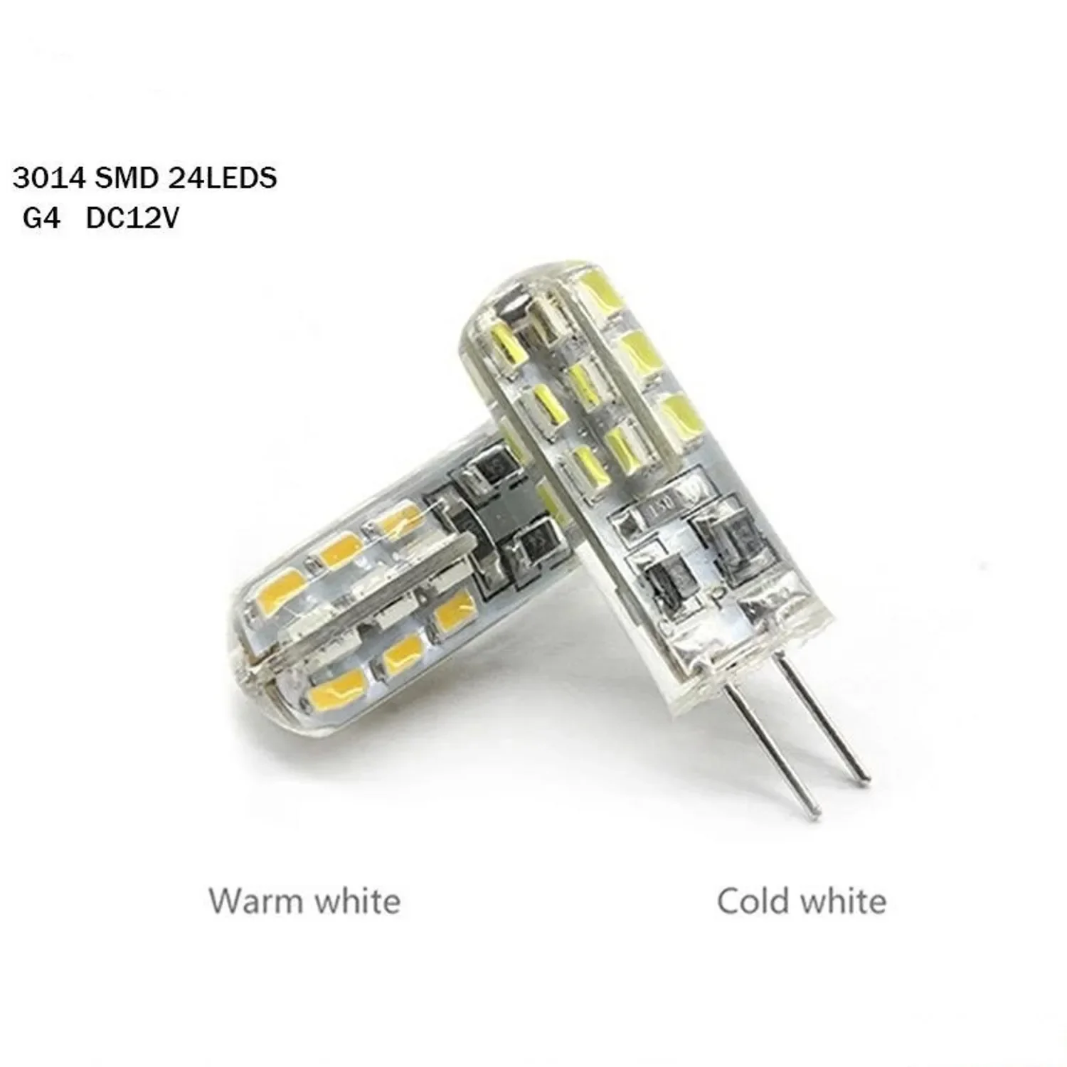 10Pcs G4 LED Bulb 12W 9W 5W 3W 2W AC DC12V SMD 2835 3014 SMD LED Light Mini Silicone Lamp Warm White White 360 Degree Angle
