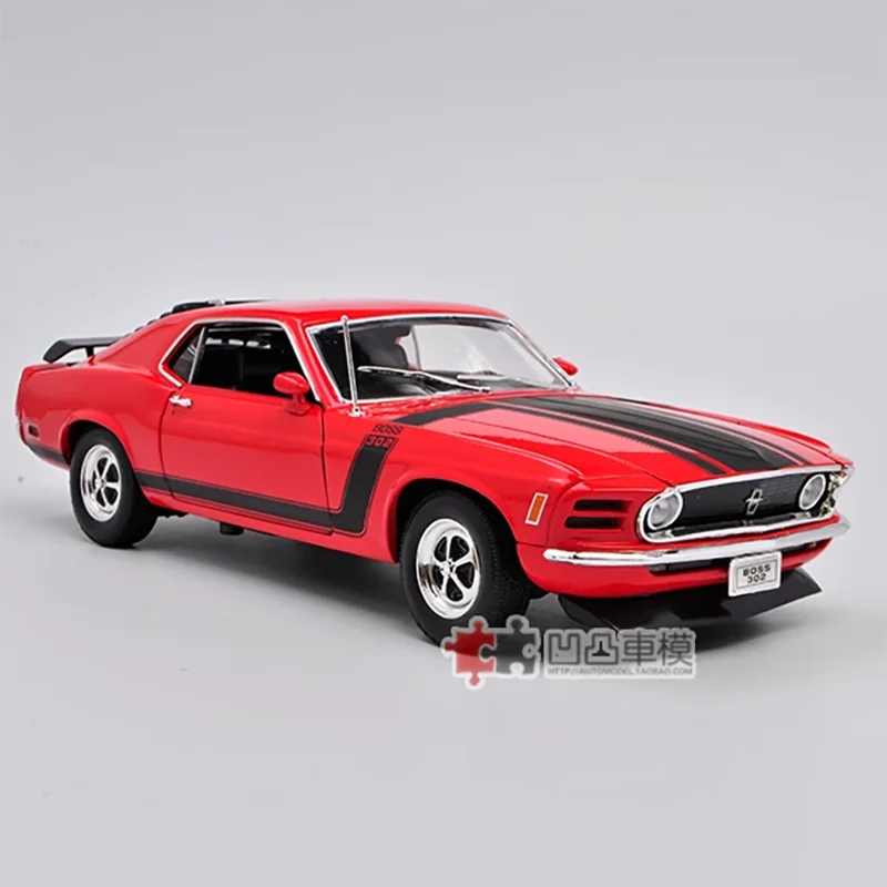 Metal Decoration Ford Mustang BOSS 302 Welly Original 1:18 Muscle Car Simulation Alloy Car Model Decoration Collectibles Gift