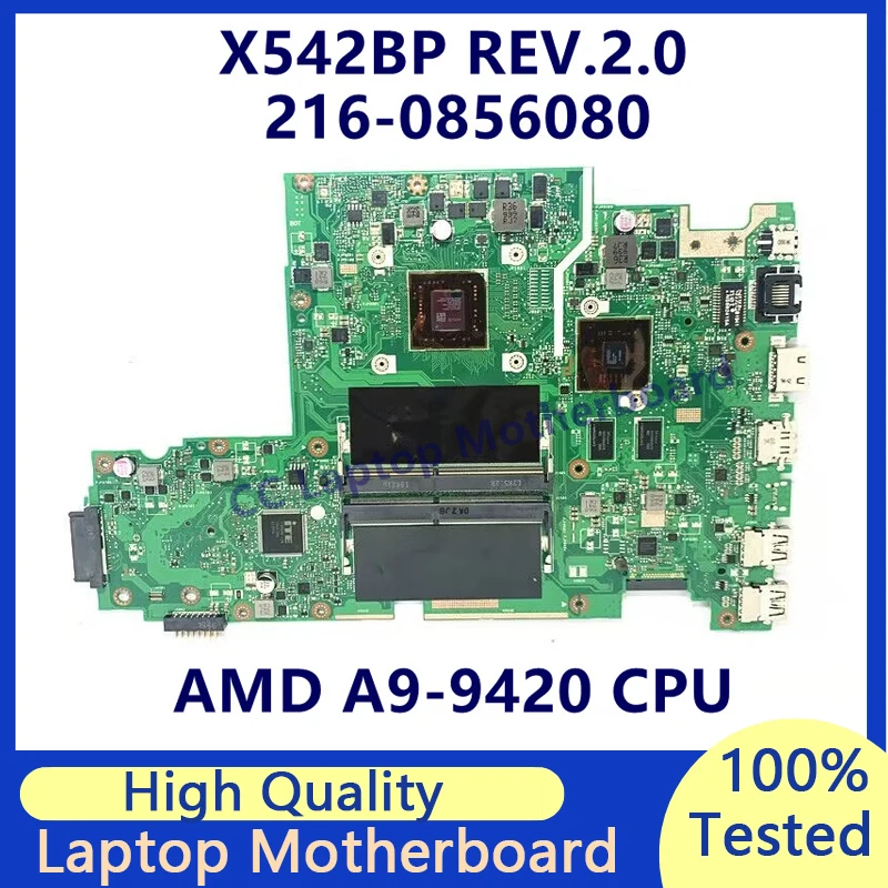 

X542BP REV.2.0 Mainboard For ASUS Laptop Motherboard High Quality With AMD A9-9420 CPU 216-0856080 100% Full Tested Working Well