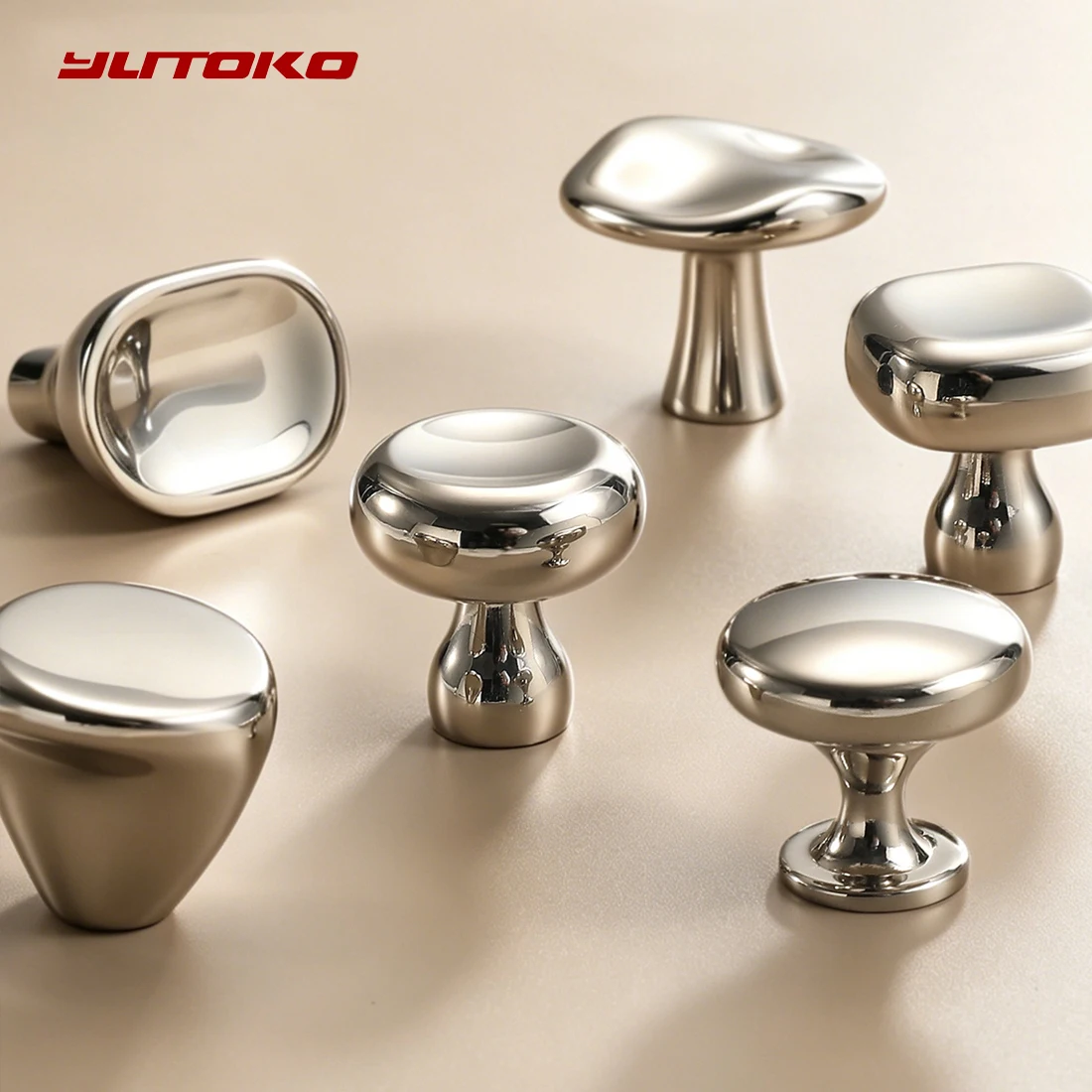 Titanium Silver Kitchen Cabinet Storage Handles Modern Drawer Knobs Cupboard Cabinet Knobs And Wardrobe Pulls Furniture Handles