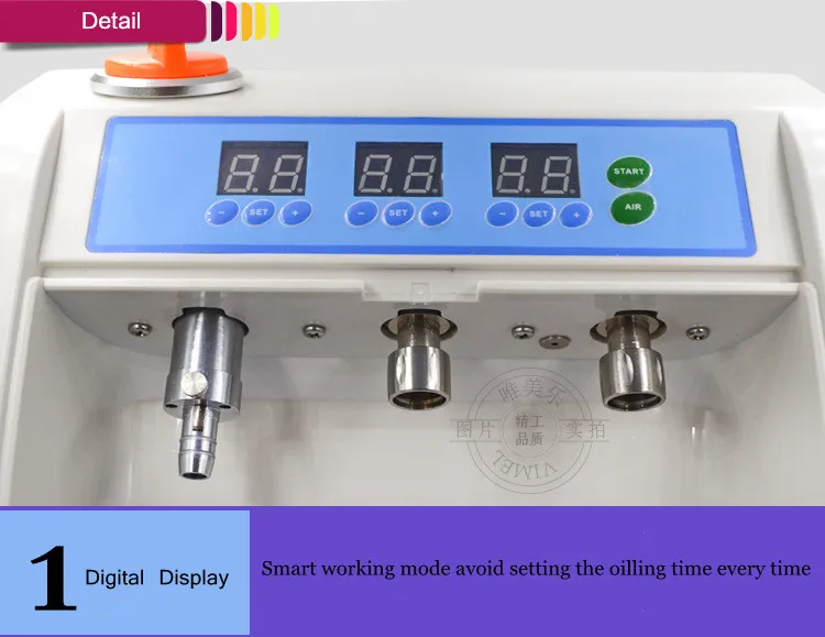 Economical den tal Handpiece Lubricator With Time Scale Display High and Low Speed Hand Piece Oiler Maintenance Oil System
