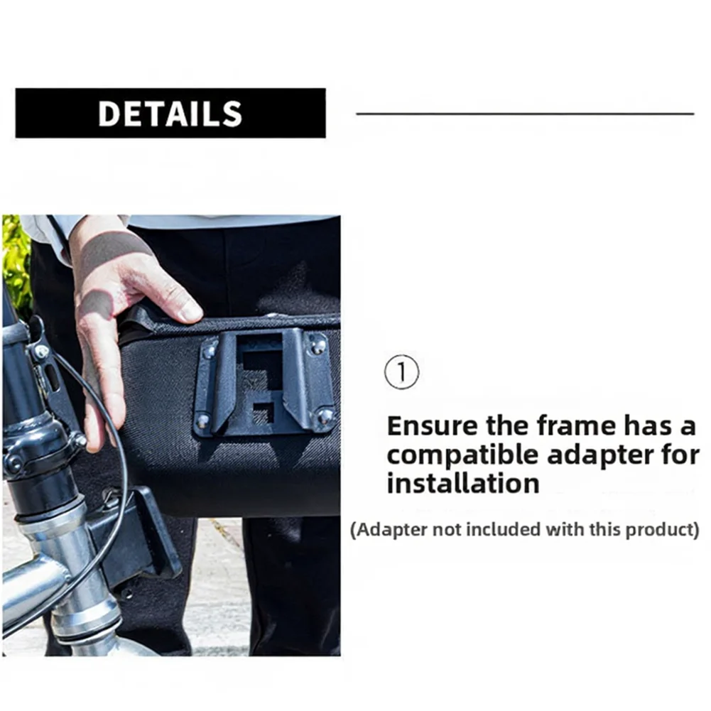 Folding Bike Hard Shell Handlebar Bag Black Front Mount Storage 27 cm x 14 cm x 14 cm EVA for Sunglasses Flashlight Keys