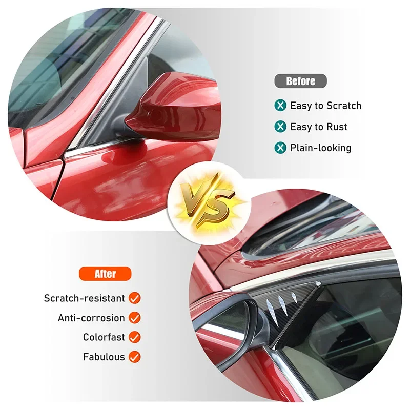 

For BMW 3 Series E90 2004-2012 A-pillar triangle decorative cover sticker car exterior decorative accessories