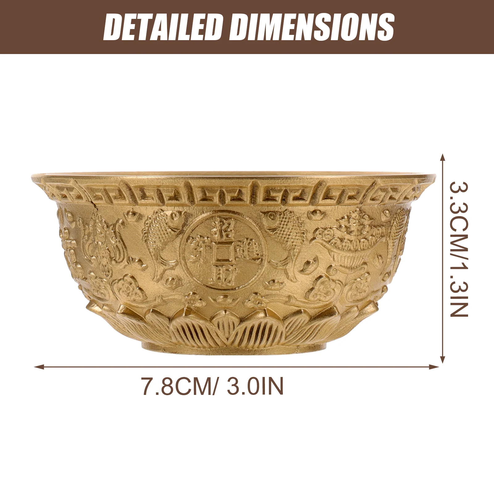 Cornucopia Ornament Luck Treasure Bowl Basin Christmas Home Wealth Decor Brass Crafting Ancestral Hall