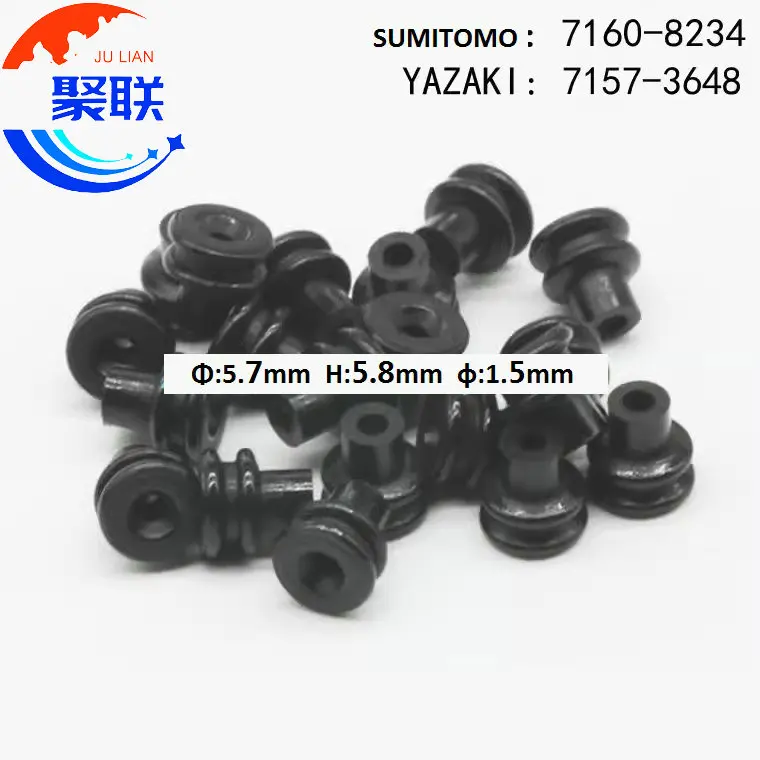 

50pcs-10000pcs 7160-8234 Outer Diameter Φ5.7mm Rubber Seal Inner diameter φ:1.5mm Wire Seal For 7157-3648 Auto Connector