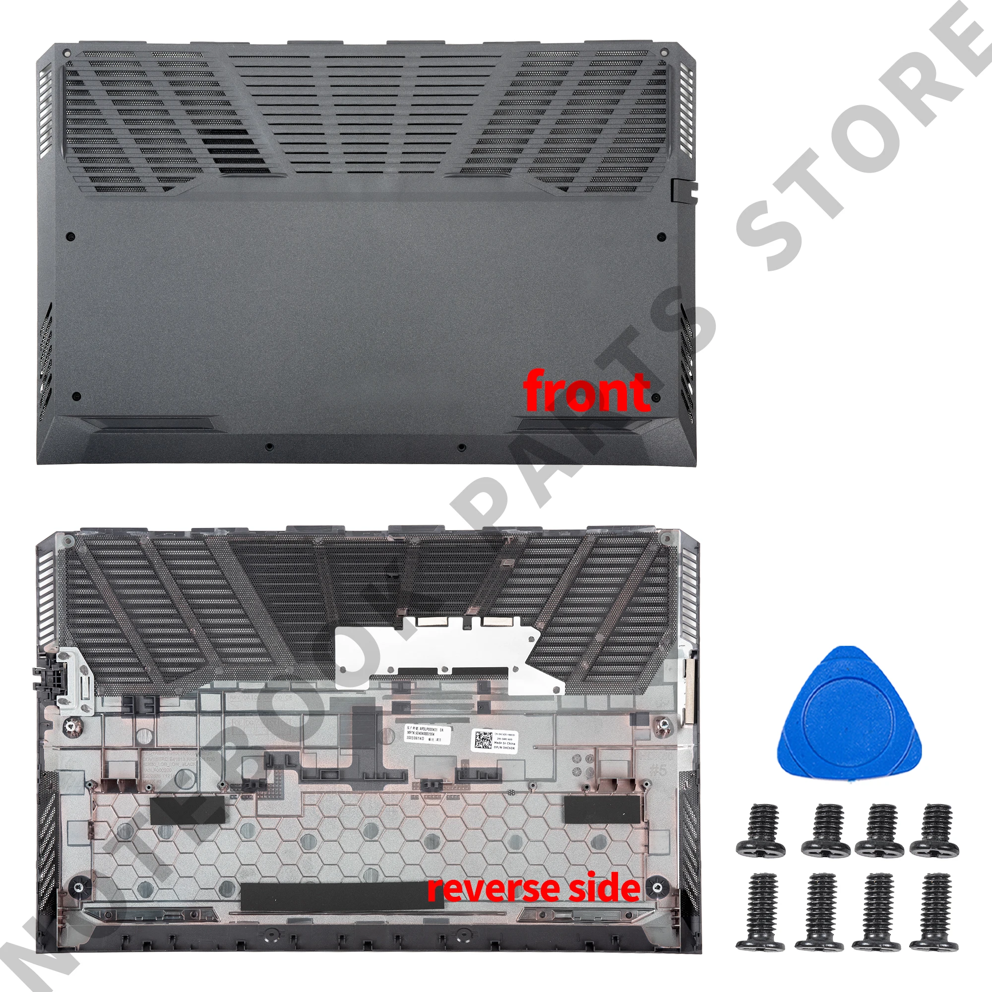 Imagem -05 - Novas Peças para G15 5510 5511 5515 5520 5525 P105f Capa Traseira Moldura Frontal Apoio para as Mãos Inferior Dobradiças 03wxnm 0487w2 Substituir