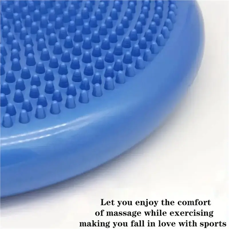 【BIG SALE】2X Inflatable Yoga Balance Seat Cushion, Thickened Fitness Balance Ball, Explosion Prevention Massage Seat Cushion Blu