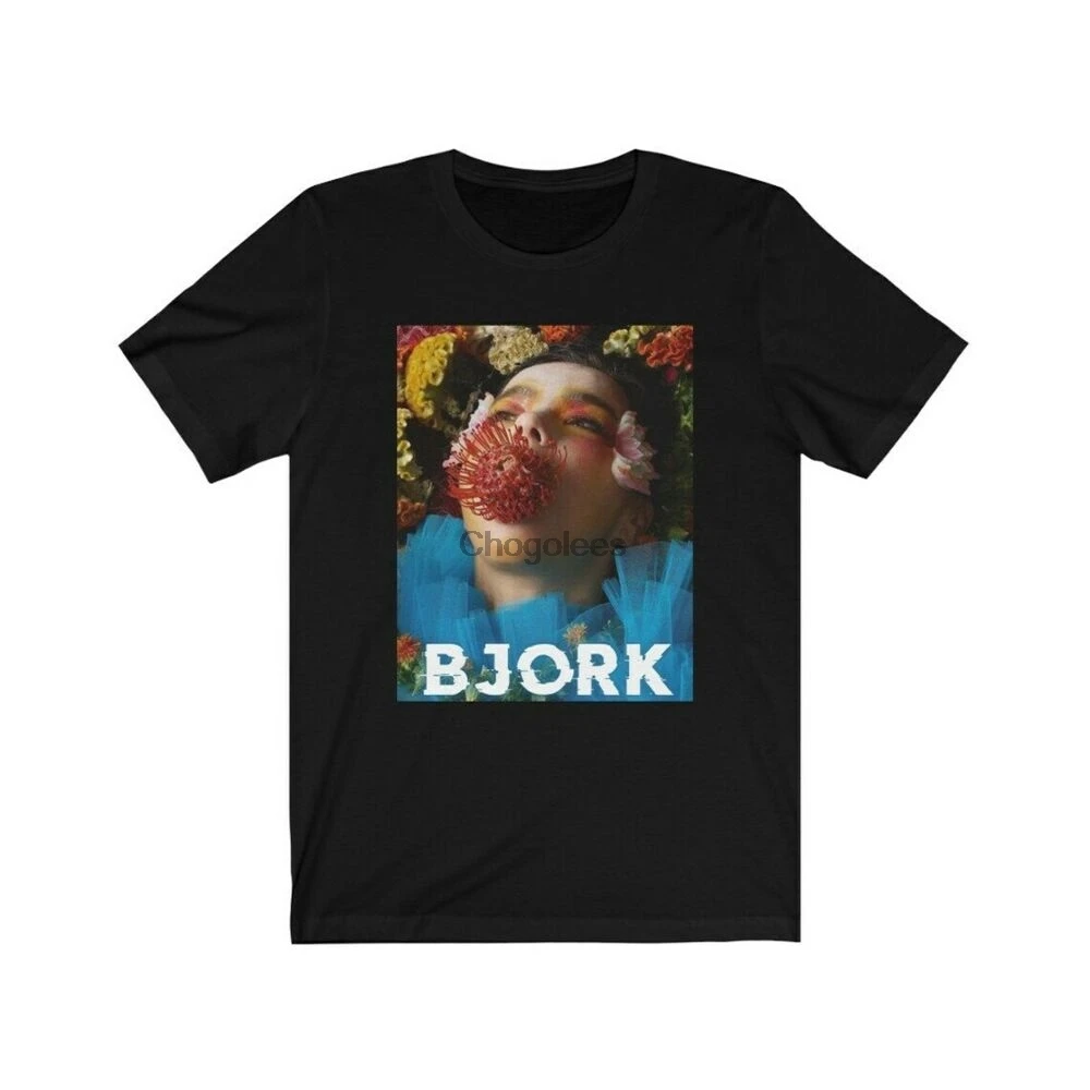 Rare Bjork Music Black T-Shirt Unisex Cotton Reprint ET0975