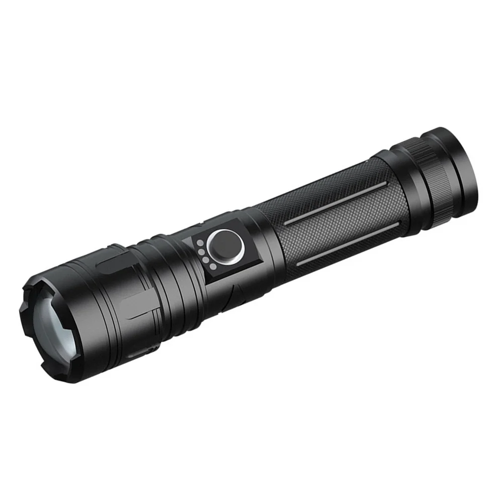 Multifunctional Rechargeable Telescopic Zoom Outdoor Flashlight Mini USB Charging Waterproof Emergency Hiking Torch Light