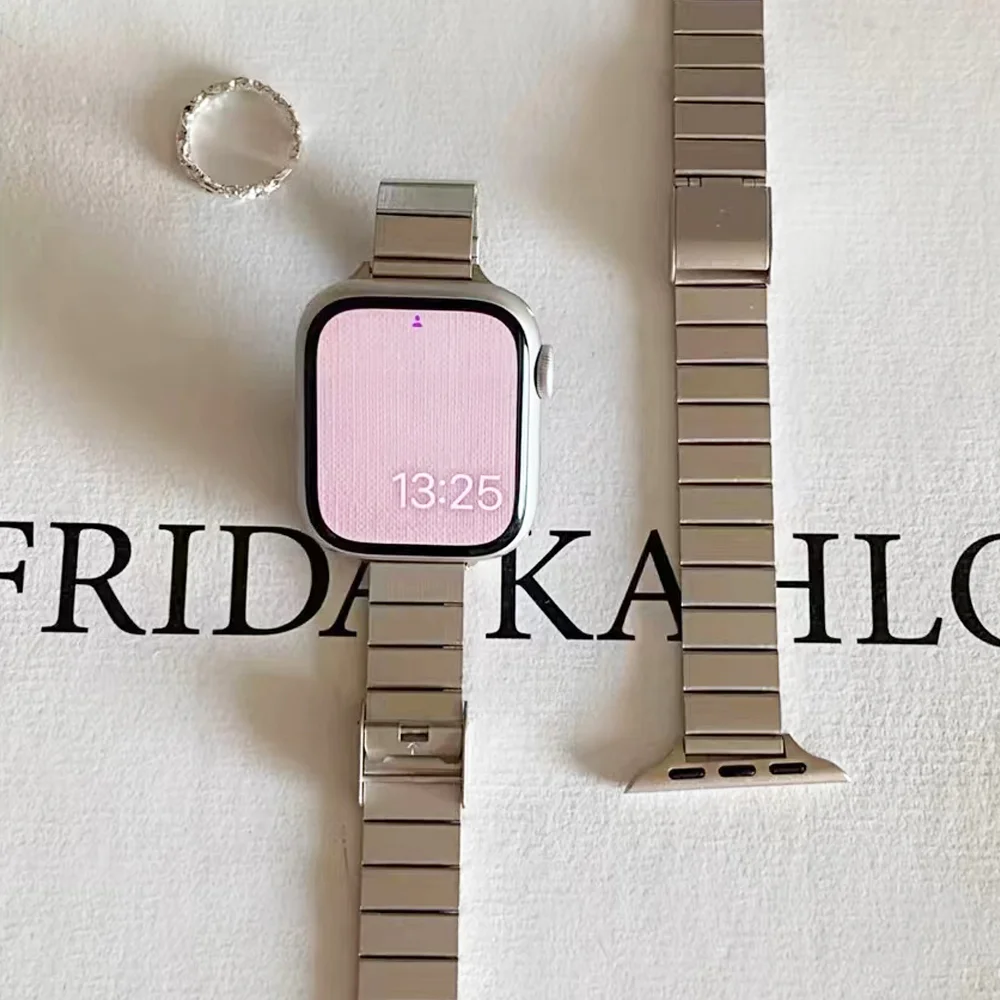 Stainless Steel Bracelet for Apple Watch Series 10 9 8 7 6 5 4 se Ultra 2 Slim Women Band for iWatch 49mm 41mm 45 40 42 46 44mm image 2