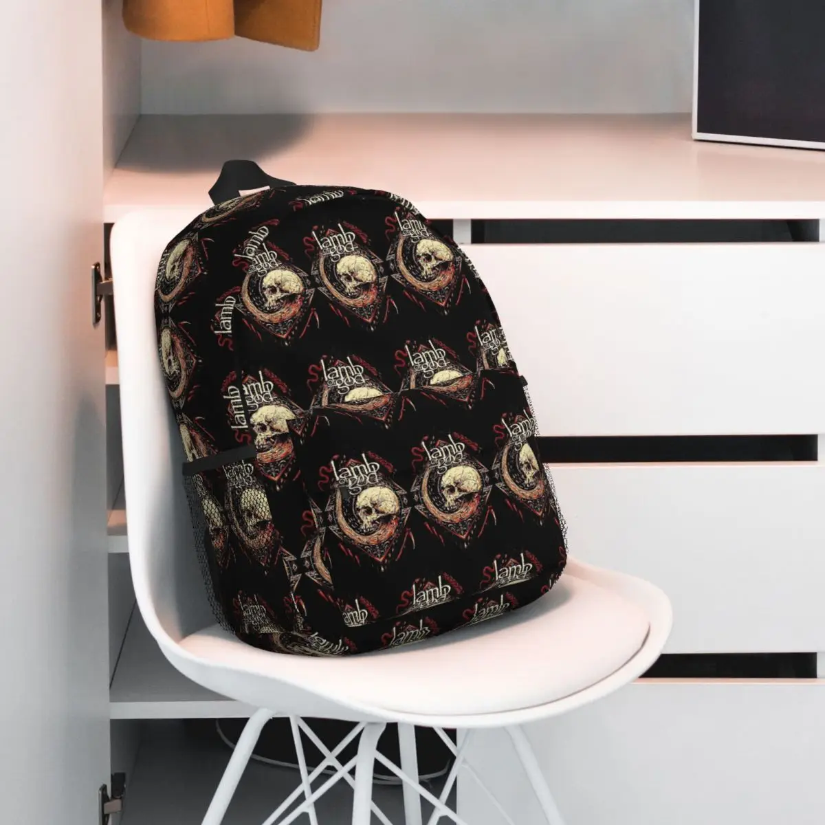 Black Metal Lamb Of God Backpack Hot Sale Daypack Large Capacity Boys Girls BookBag Shoulder Bags for Men Women School Bag
