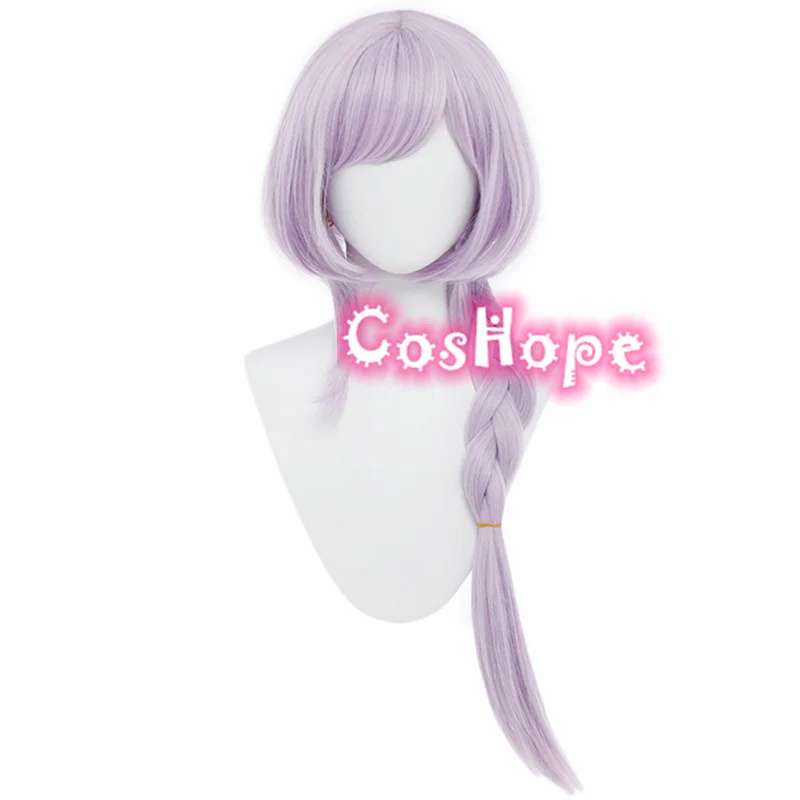 Qiqi Cosplay Wig Pre Braided Light Purple Wig Cosplay Anime Cosplay Wigs Heat Resistant Synthetic Wigs Halloween