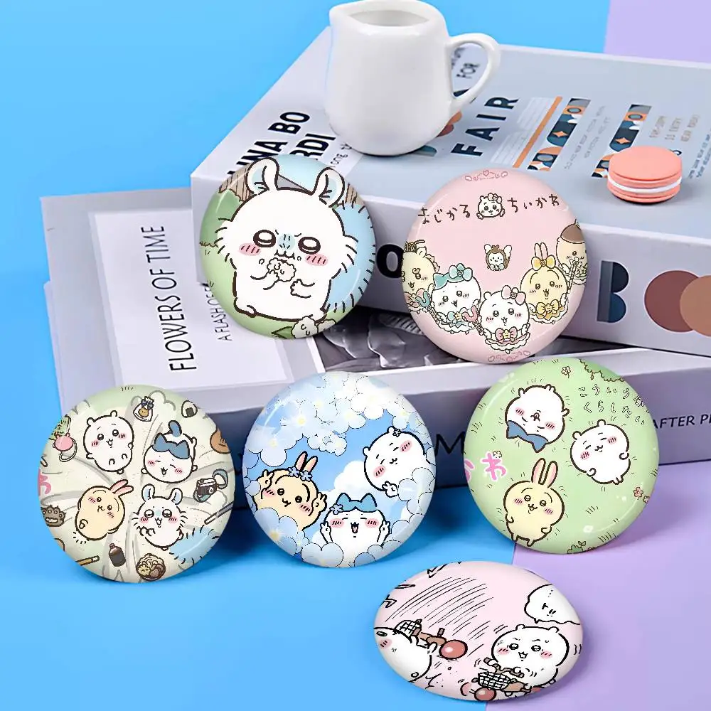 Cartoon C-Chiikawas New  Brooches Soft Button Pin Funny Silly Gnarpy on A Skateboard Meme Badge Gamer Collection Gifts