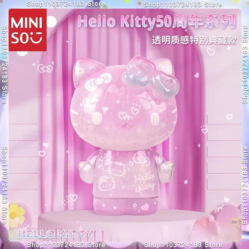 MINISO 3d-Jp Hello Kitty 50th Anniversary Handmade 3d Trendy Puzzle Home Cute Ornament Gift For Girls' Birthday And Festival