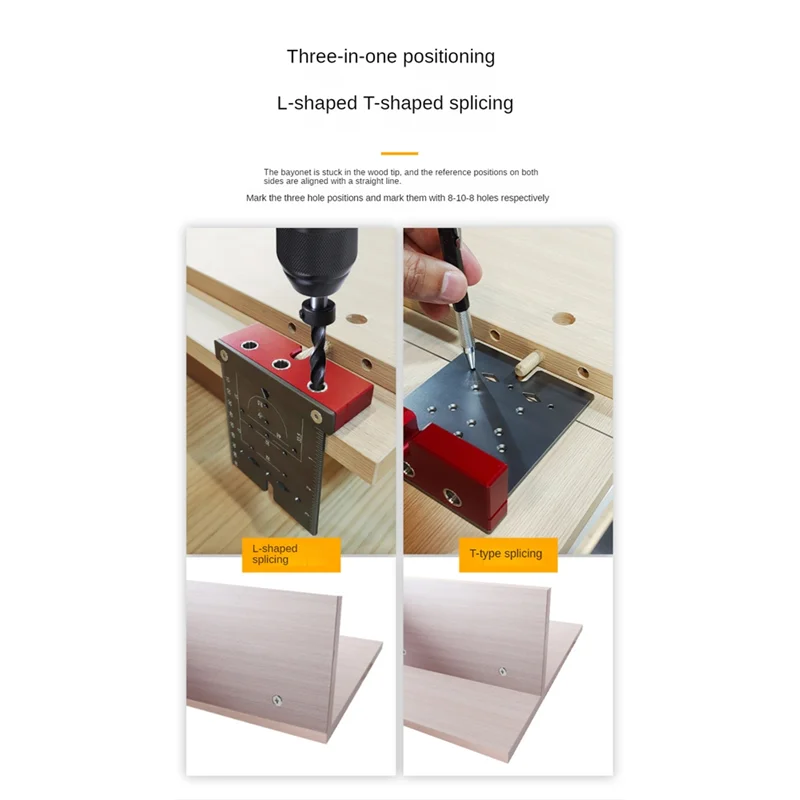 

35Mm Hinge Punching Locator Hinge Boring Jig With Inch Metric Scale Multi-Function Woodworking Drilling Locator Easy Install