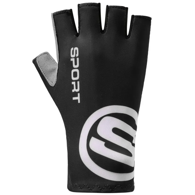 قفاز قصير لركوب الدراجات لمسابقات ركوب الدراجات الجبلية بدون أصابع مضاد للانزلاق قماش ليكرا نصف إصبع متعدد الوظائف