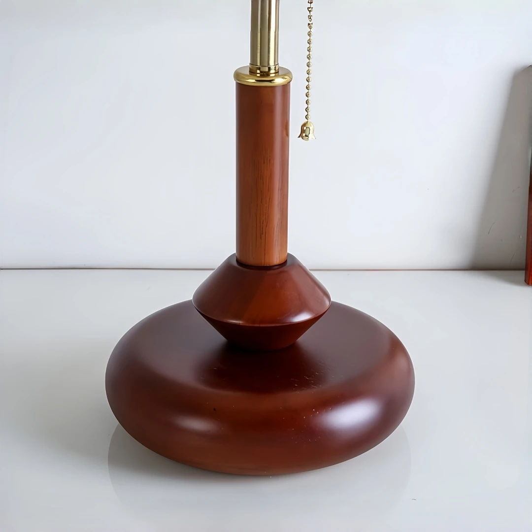 Vintage Scalloped Dome Table Lamp for Bedroom Nightstand Study Entryway Pull Chain Retro Warm Classic Home Accent Decor Lighting view 6