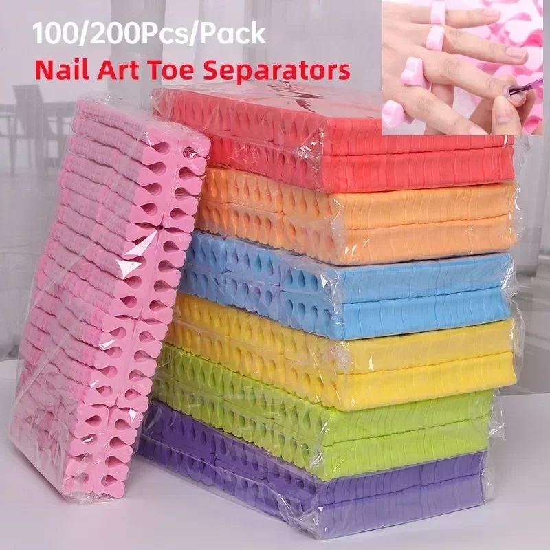 Nail Art Toe Separators Fingers Foots Sponge Soft UV Gel Polish Beauty Tools Manicure Pedicure Pack Nail Kits