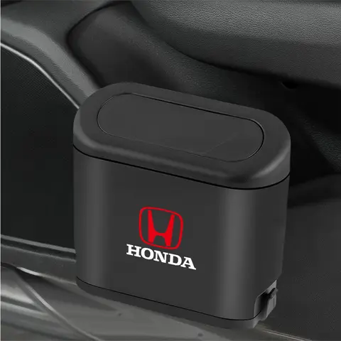 Car Trash Bin Black Square Pressing Type Trash Can Auto Accessories for Honda Civic 10th 11th Gen Hrv Jazz City Fit Accord 7 Crv
