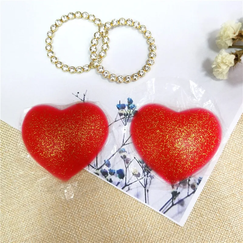 Sexy Nipple Pasties Silicone scallion powder heart shape Women's Breast Lift Chest Bara Nipple Covers