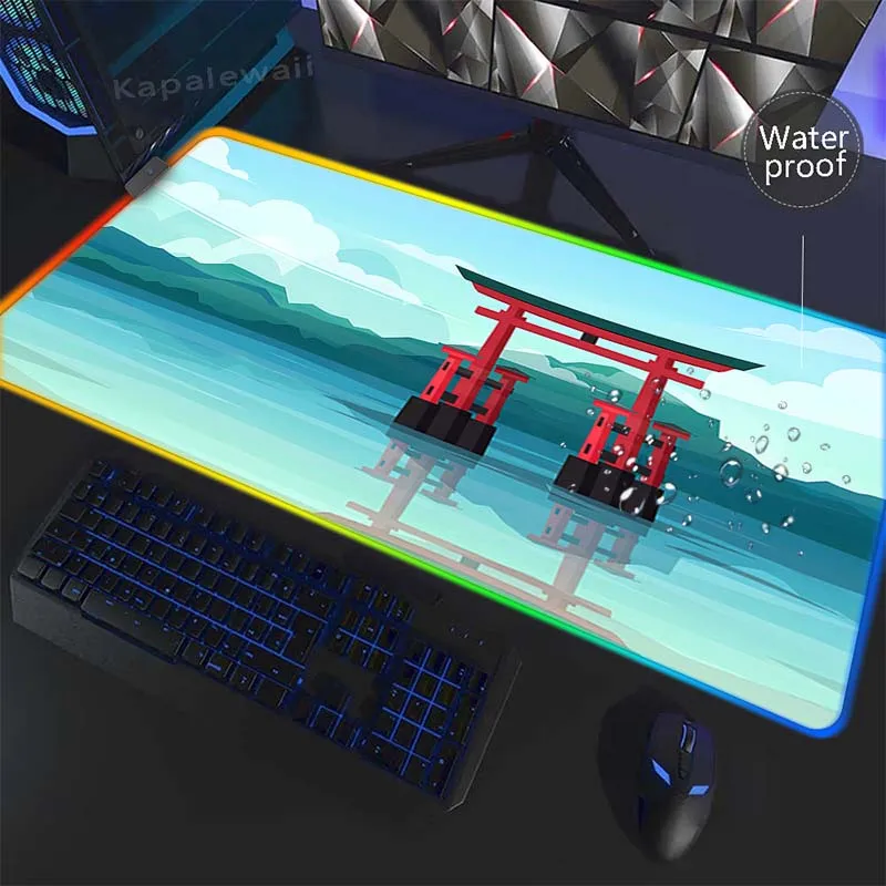 

Japanese Art Gaming Waterproof Mousepad Anti-slip Mouse Pad Computer Mousemat Large Mouse Mat Desk Pad XXL 900x400 Keyboard Mats