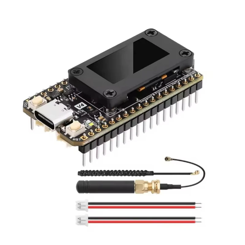Meshtastic Heltec V4 Solar Powered OLED LoRa 32 Dev-Board GPS ESP32 SX1262 WiFi BLE Low Power With Big Antenna For Arduino IoT