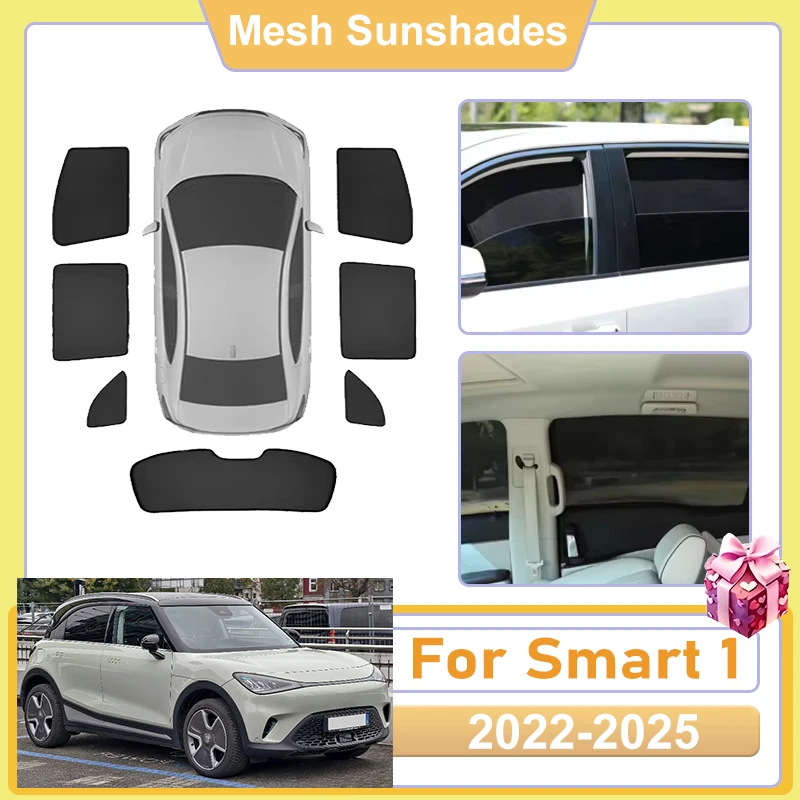 

For Smart 1 Accessories 2022 2023 2024 2025 Car Window Screen Sun Shade Covers UV Protector light Shield Sun Blocker Heat Shield