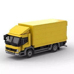 Bricklink MOC Technical Car Mercedesing Transport Wagon Benzed Atego Truck Yellow Vehicles Building Blocks Toys Christmas Gift