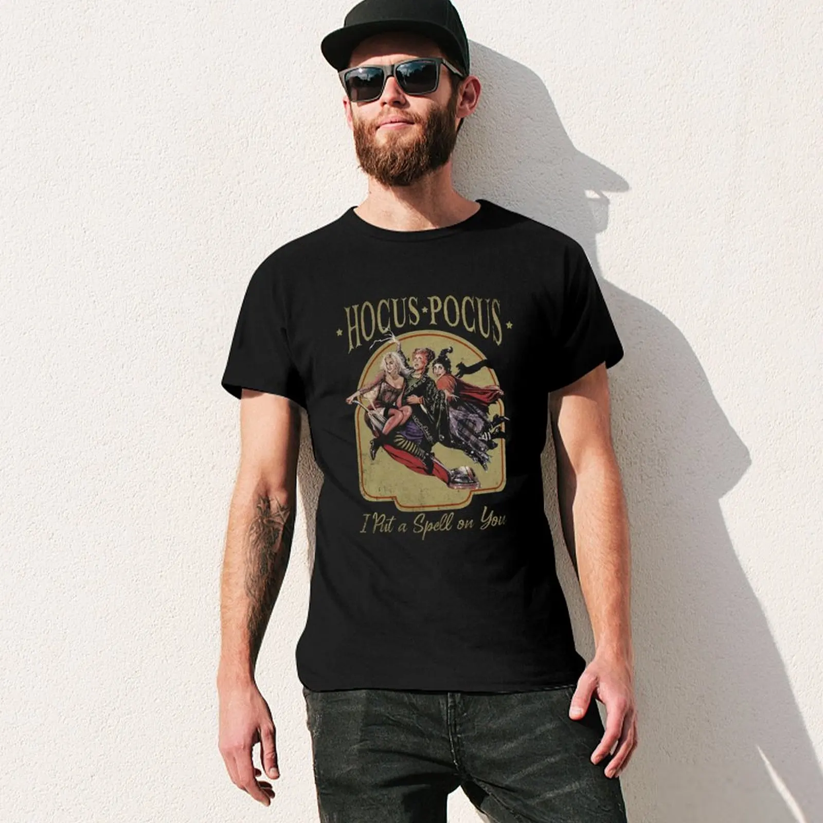 Picture 4: Funny Hocus Three Witches Pocus Idol Gift Fot You T-Shirt Everyday Wear Basic Short Sleeve Top