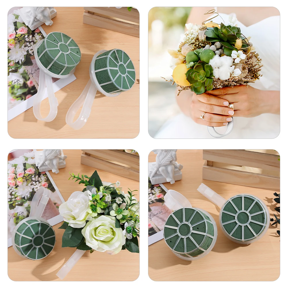 5 قطعة حامل باقة الزهور مقبض الزفاف الأزهار لوازم الزفاف باقة اليد دعم البلاستيك زهرة قفص الطين Diy بها بنفسك الزفاف #5