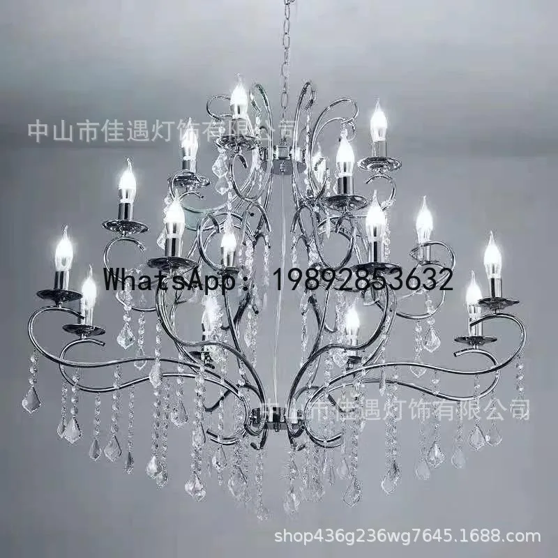 Hys wedding hall ceiling crystal lamp bead curtain luminous floor lamp banquet hall decorative chandelier