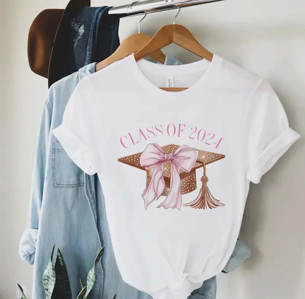 

Watercolor Trend 90s Short Sleeved Bow Printed Pattern T-Shirt Clothing Women's Fashion T-Shirt Women's Top Casual Style T-Shirt