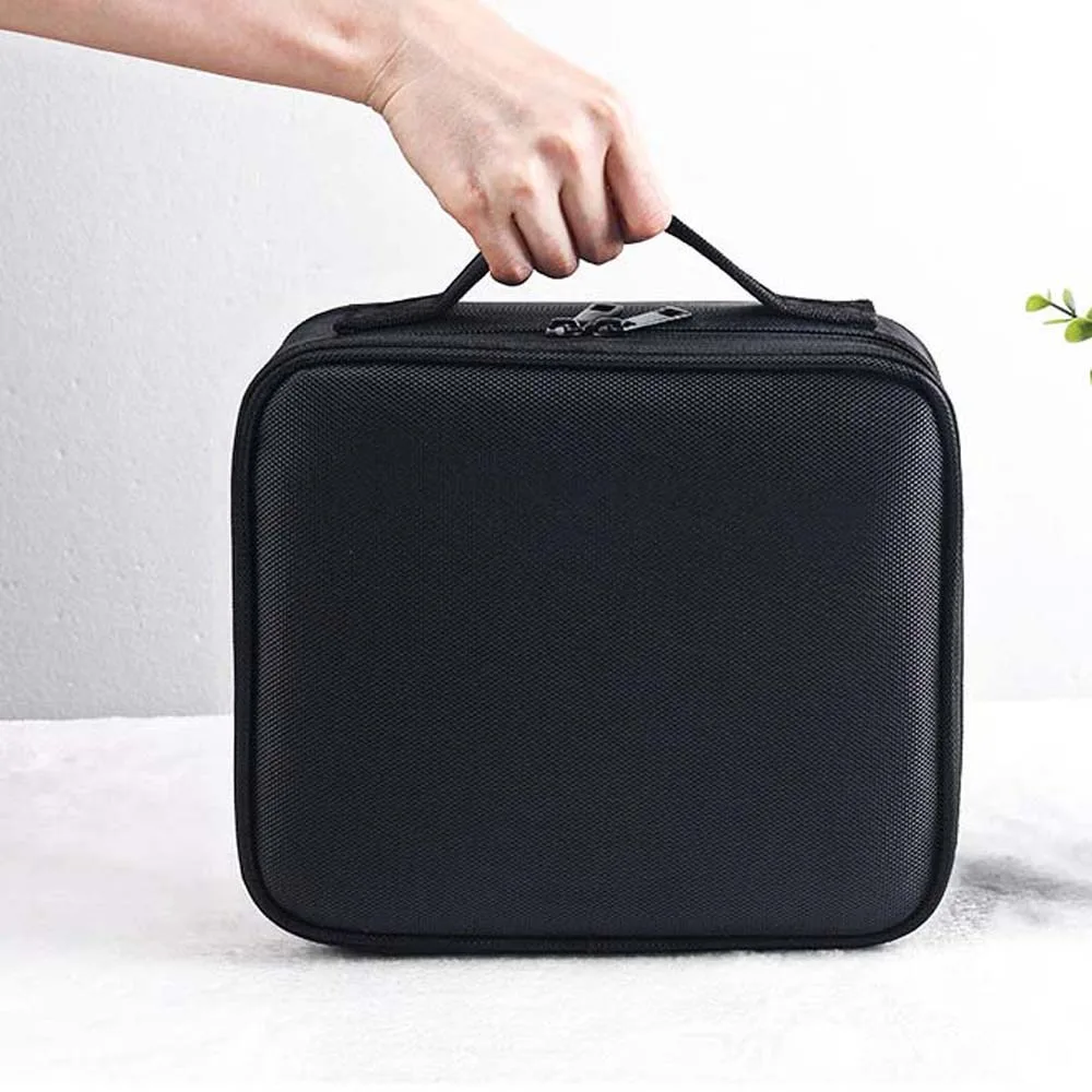 

Large Capacity Cosmetic Bag Suitcase Oxford Cloth Anti-Splash Water Handheld Makeup Bag Portable Solid Color