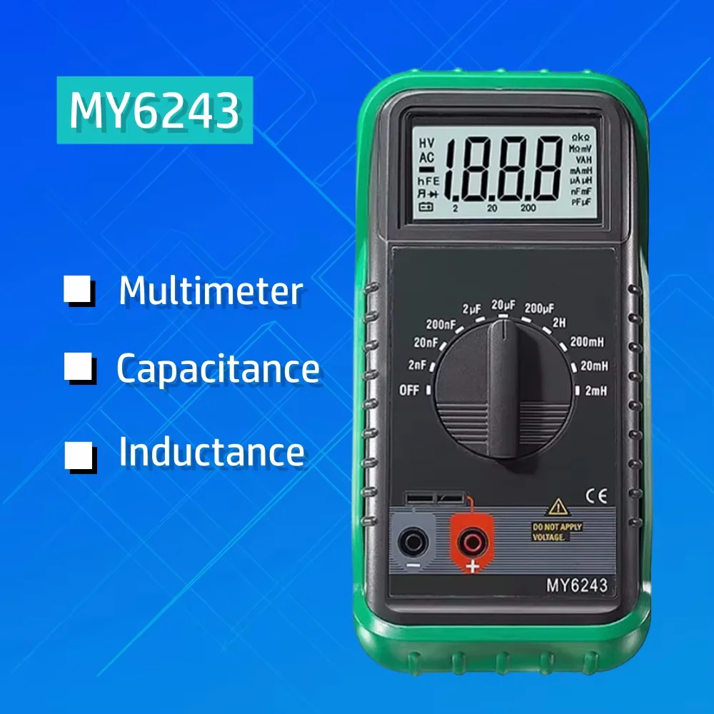 Multímetro Digital MY6243, probador de inductancia de capacitancia, medidor de inductancia C/L, medidor de capacitancia de 2m/20m/200mH/2H, 2nF-200uF