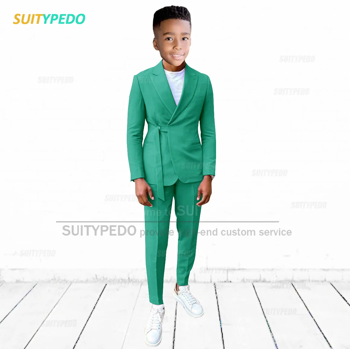 

Fashion Boys Suits 2 Piece Tailor-made Kids Blazer Pants Set Children Tuxedos for Wedding Party Homecoming Birthday Celebration