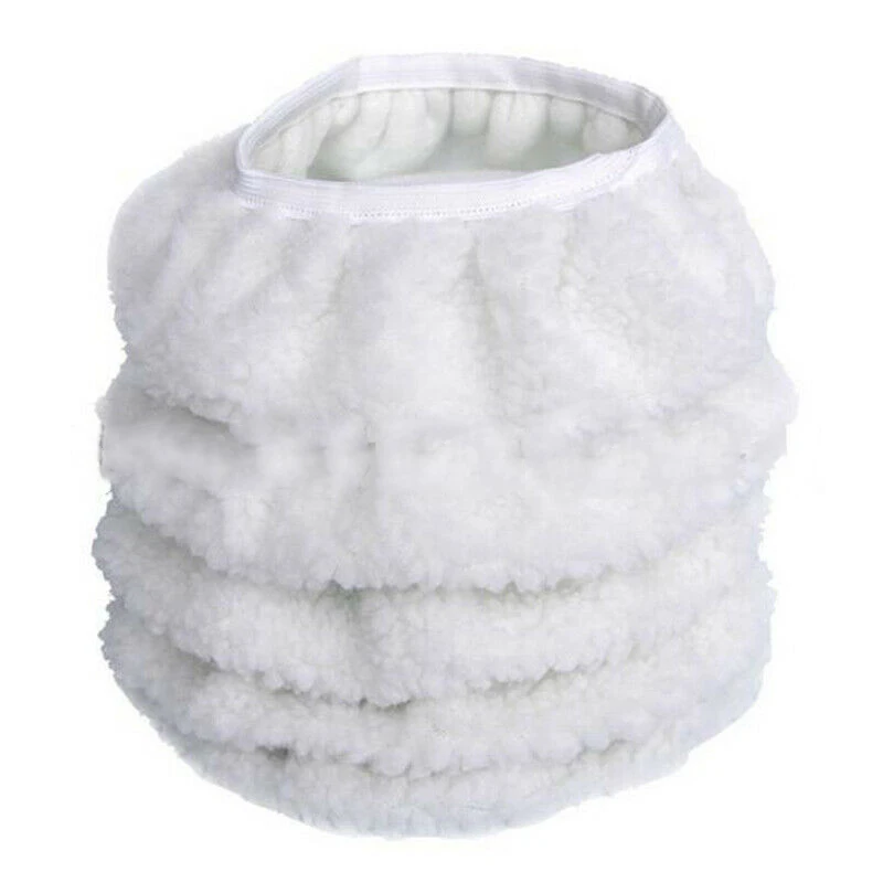 Washable Reusable White 6pcs Soft Wool Polishing pad Bonnet Buffer Cushion Cleaning Accessories Tool Detailing