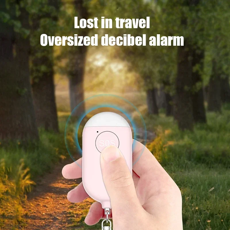 Allarme di ricarica di emergenza da 120 dB, allarme portachiavi di sicurezza personale, avviso di protezione di sicurezza per ragazze e donne, urlo di autodifesa forte